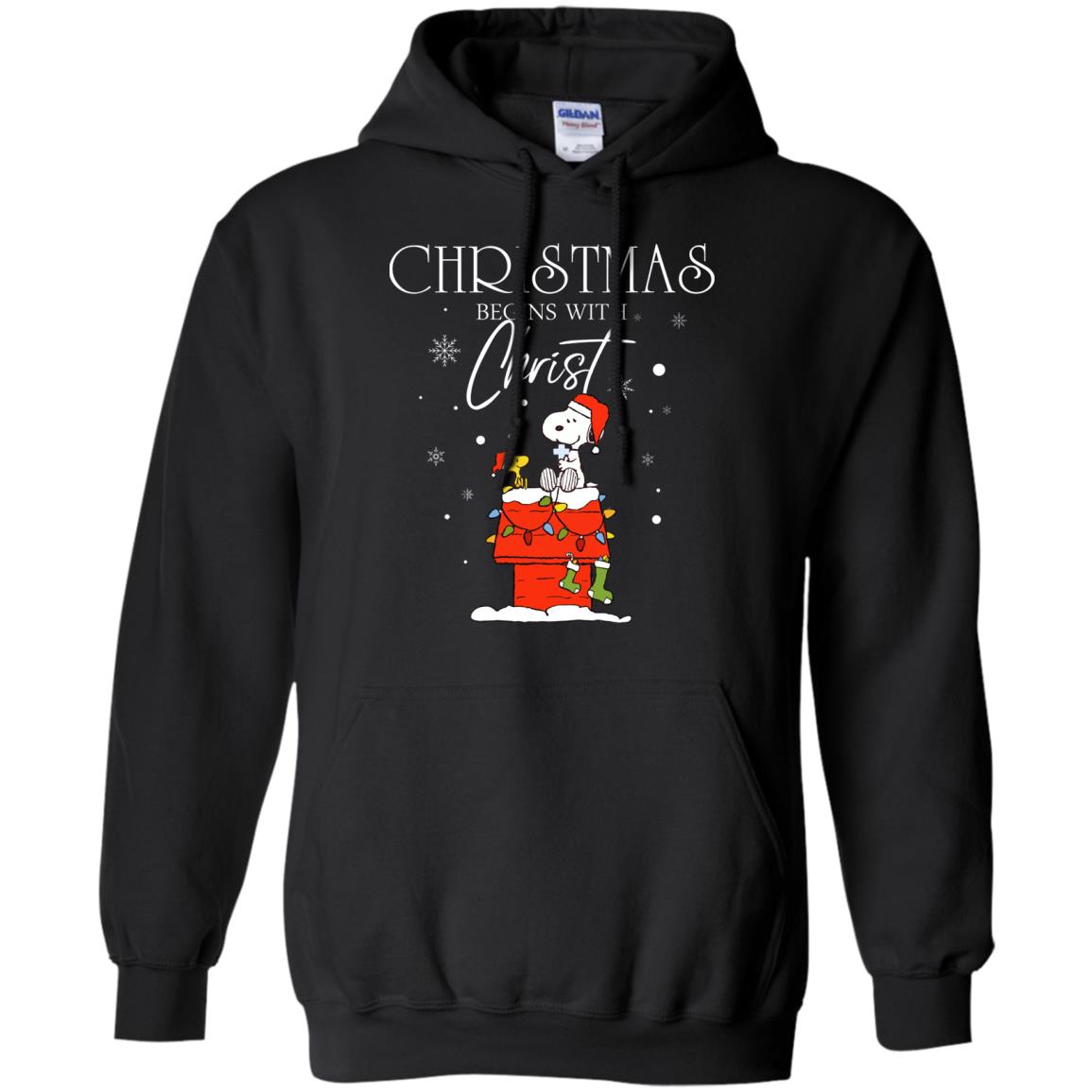 Christmas Begins With Christ Shirt Black