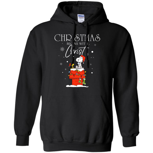 Christmas Begins With Christ Shirt Black
