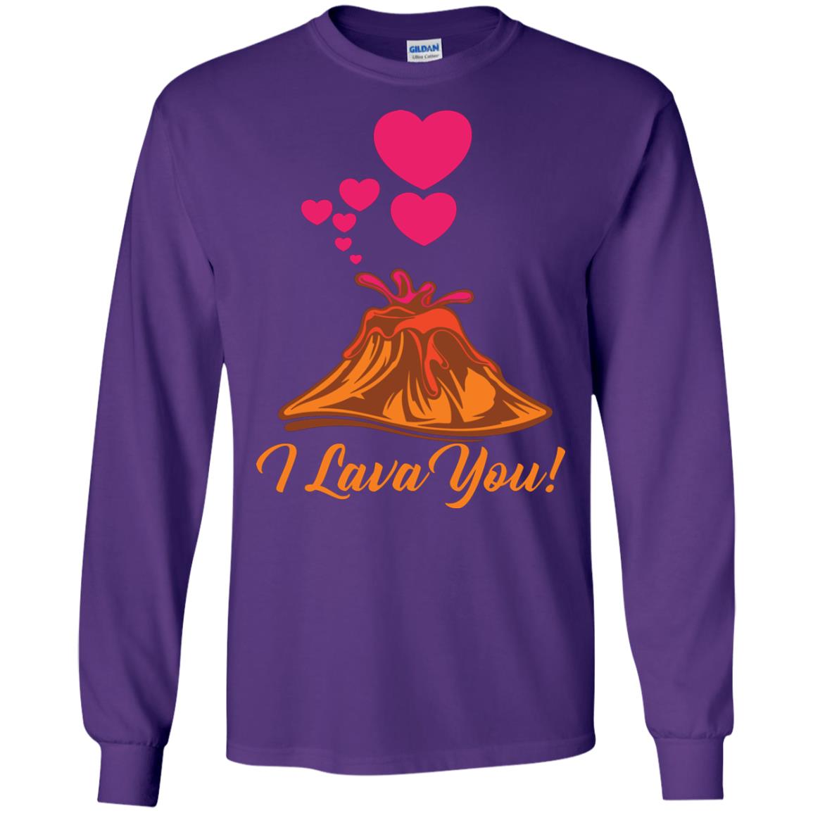 Valentines Day T-shirt I Lava You Purple