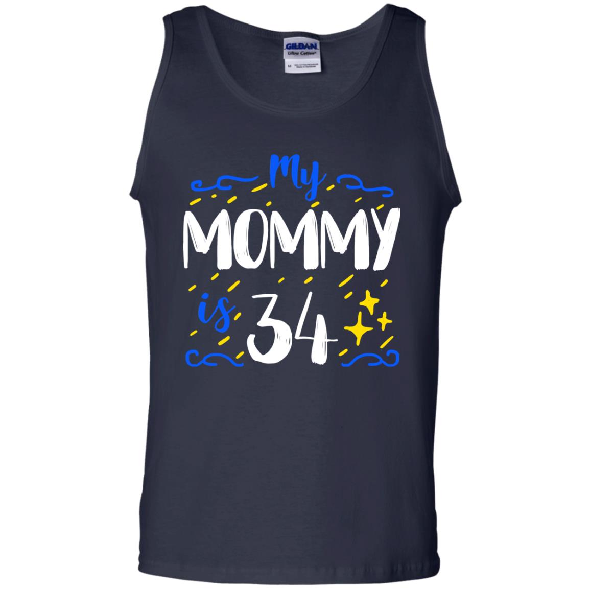 My Mommy Is 34 34th Birthday Mommy Shirt For Sons Or Daughters Navy