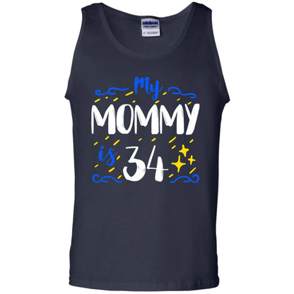 My Mommy Is 34 34th Birthday Mommy Shirt For Sons Or Daughters Navy