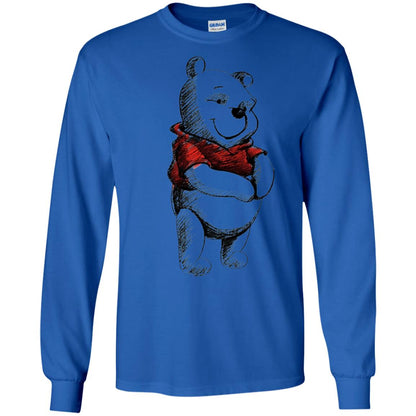 Sketch Of Winnie The Pooh Movie Lover T-shirt Royal