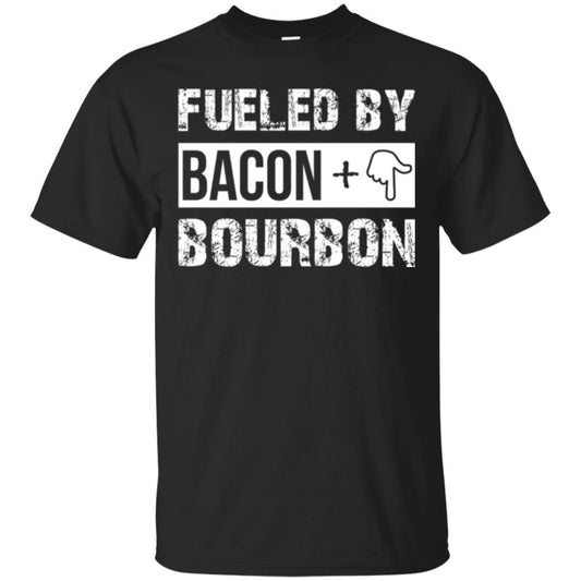 Whisky T-shirt Fueled By Bacon And Bourbon Black