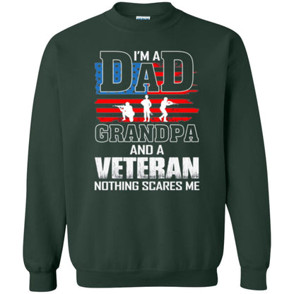 Veteran T-shirt I Am A Dad Grandpa And A Veteran Forest Green