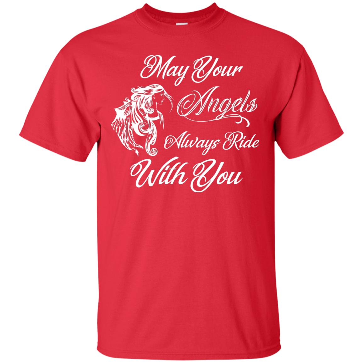 May Your Angels Always Ride With You Best Shirt For Bike Rider Red