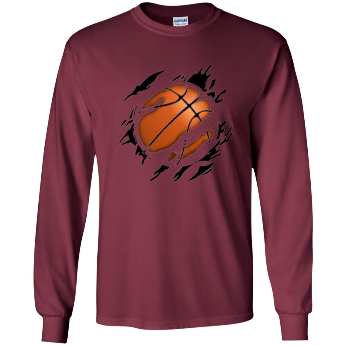 Basketball Lover T-shirt Basketball In Me Maroon