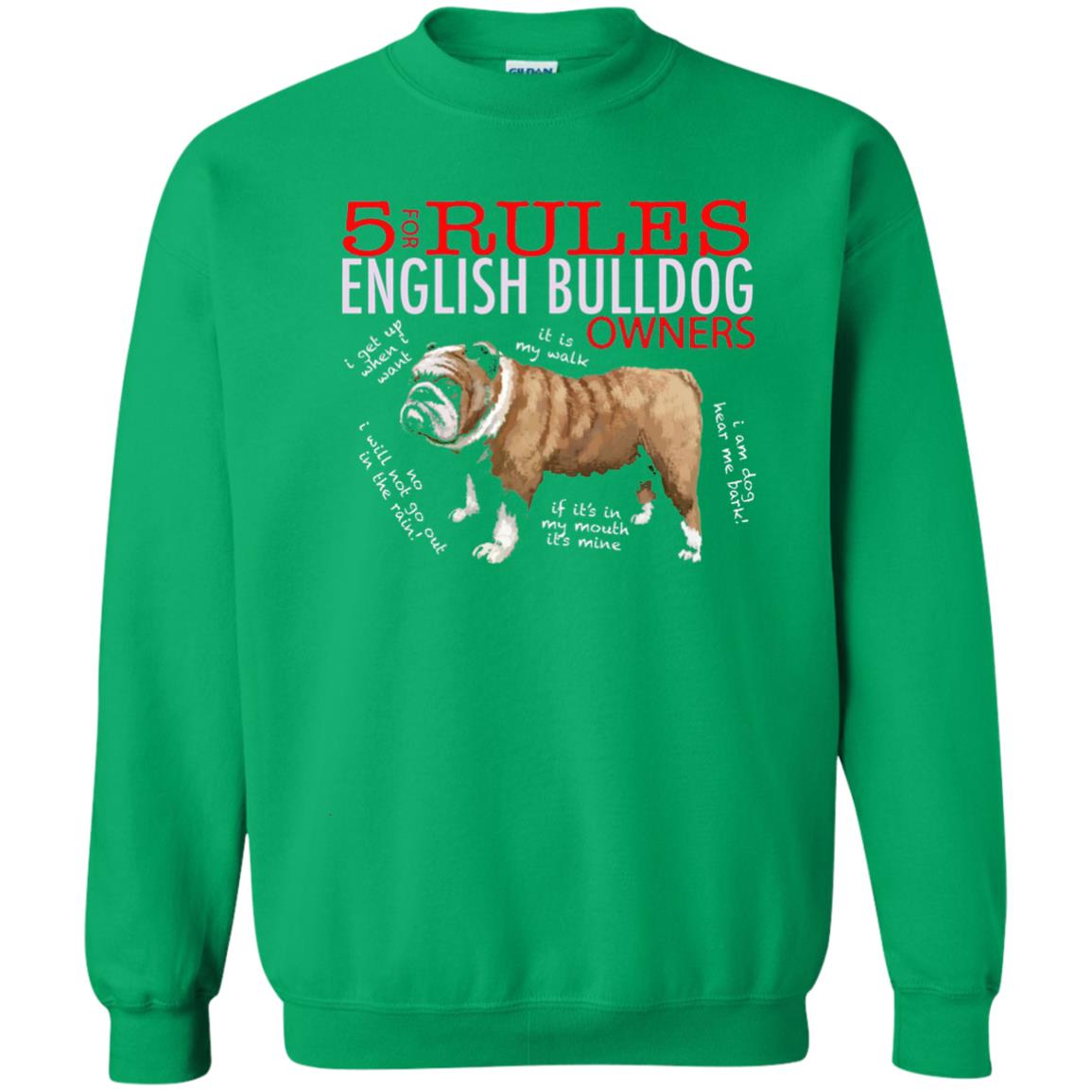 5 Rules For English Bulldog Owners Dog Lover Shirt Irish Green