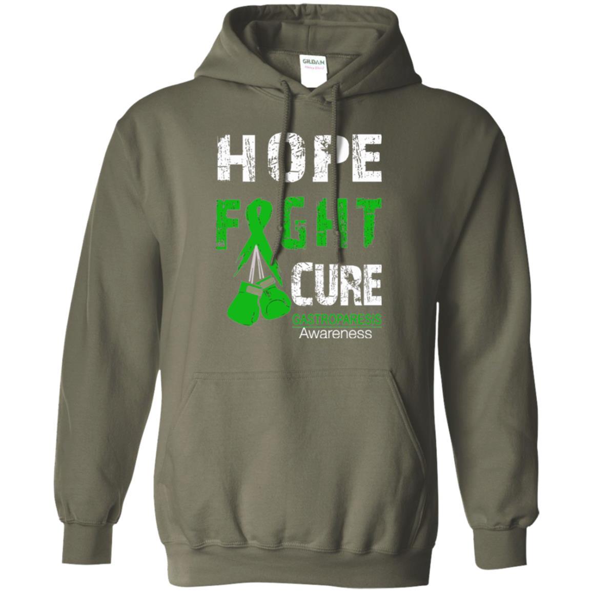 Gastroparesis Awareness T-shirt Hope Fight Cure Gastroparesis Awareness Military Green
