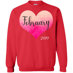 Pregnancy Reveal Announcement Party February 2019 ShirtG180 Gildan Crewneck Pullover Sweatshirt 8 oz.