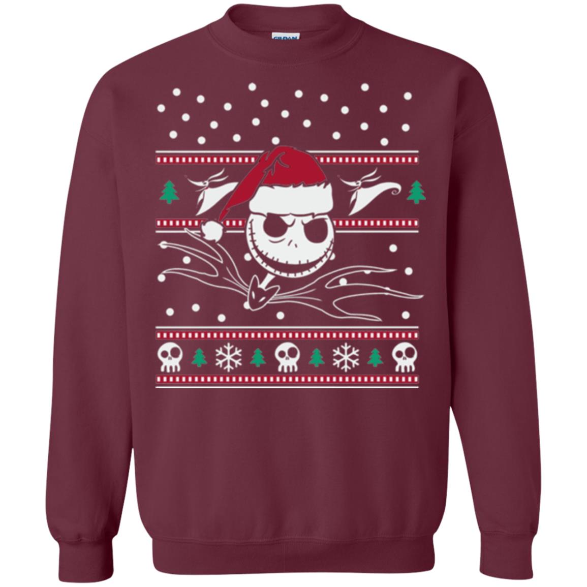 Disney Nightmare Before Christmas Holiday Christmas T-shirt Maroon
