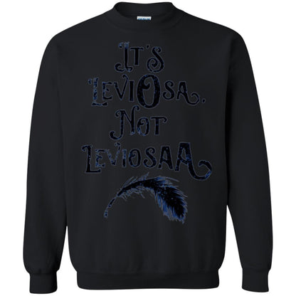 Feather Dirty Black T-shirt It_s Leviosa Not Leviosaa Black
