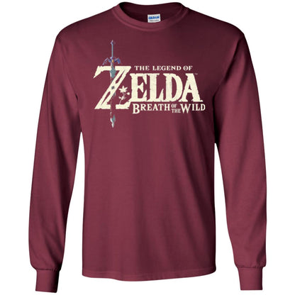 Game T-shirt Nintendo Zelda Breath Of The Wild Maroon