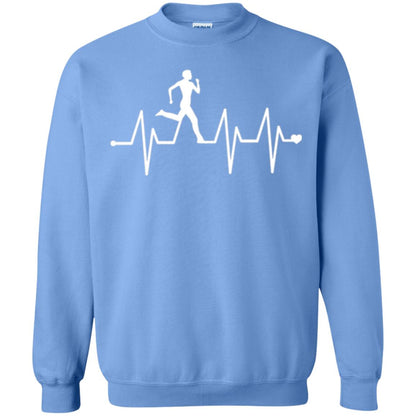 Running T-shirt Athletics Heartbeat Pulse Carolina Blue