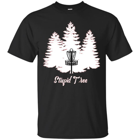 Disc Golf T-shirt Stupid Tree Black