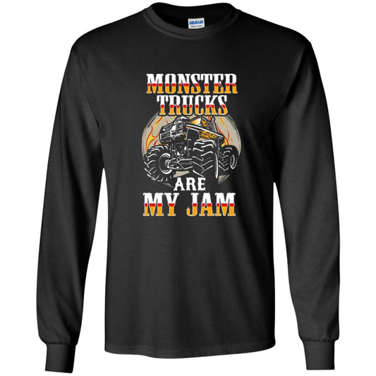 Funny Trucker T-shirt Monster Truck Are My Jam Black