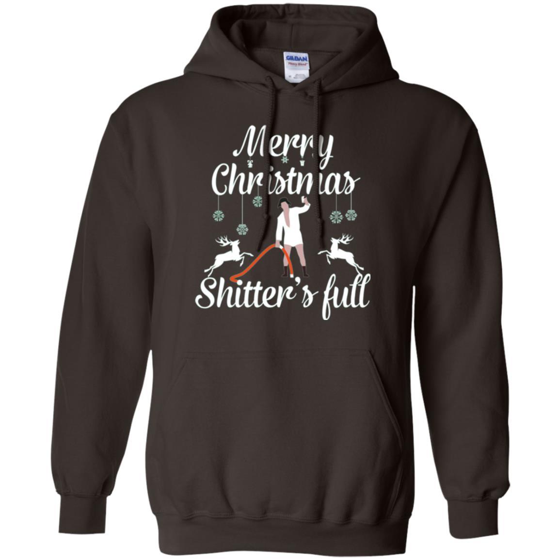 Christmas T-shirt Reindeer Merry Christmas Shitter's Full Dark Chocolate