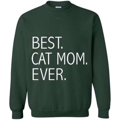 Funny Best Cat Mom Ever T-shirt Cute Cat Lady Forest Green