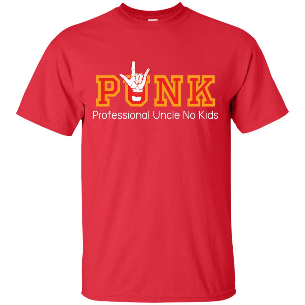 Uncle T-shirt Punk Professional Uncle No Kids Red