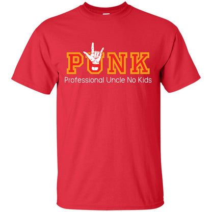 Uncle T-shirt Punk Professional Uncle No Kids Red