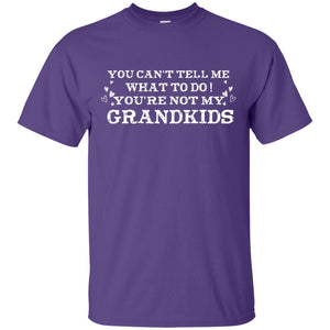 You Can't Tell Me What To Do You're Not My Grandkids Grandparents Gift ShirtG200 Gildan Ultra Cotton T-Shirt