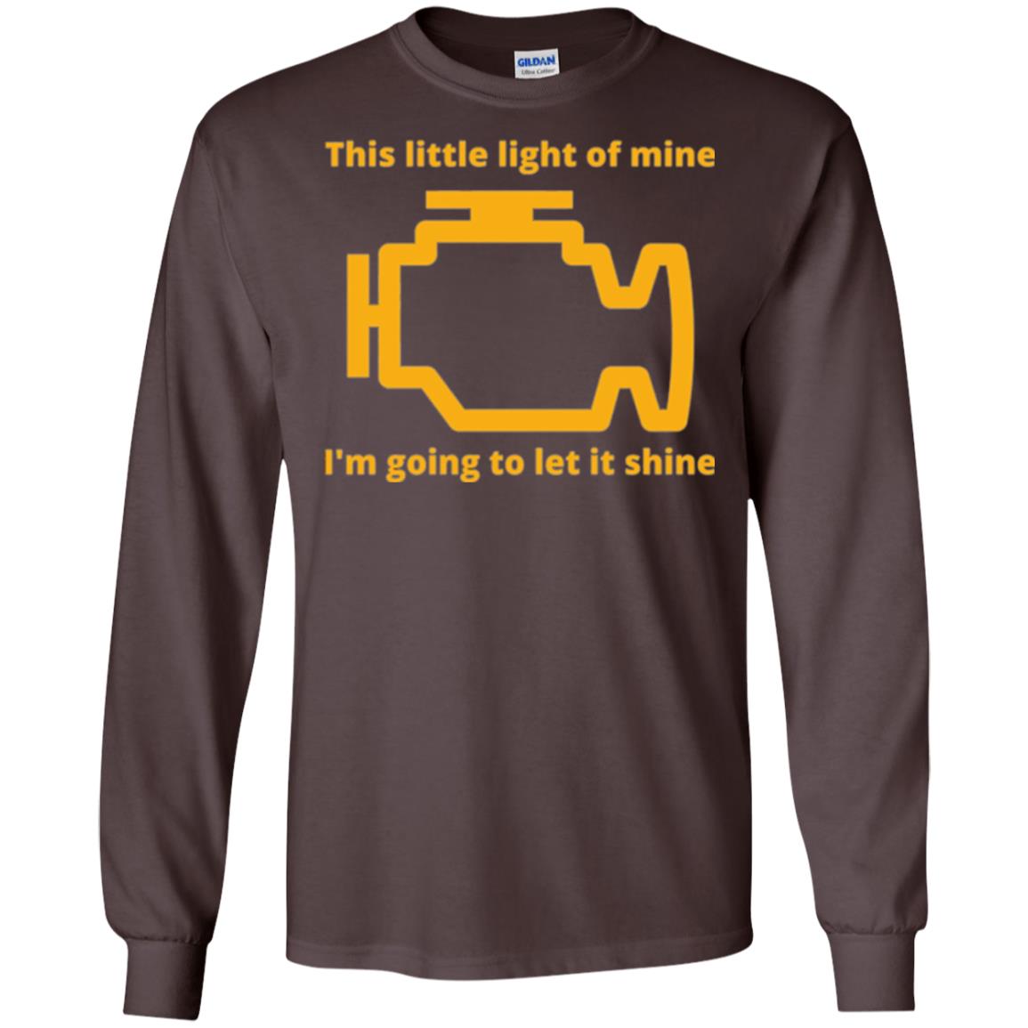 This Little Light Of Mine - Check Engine Light T-shirt Dark Chocolate