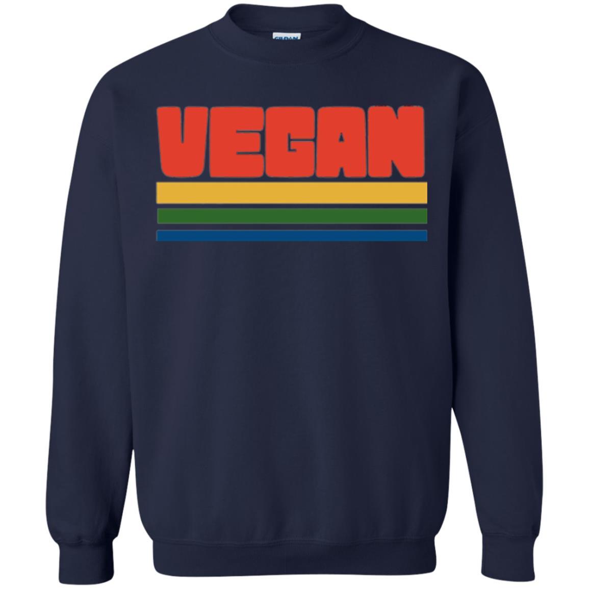 Vegan T-shirt Retro Style Veganism Navy