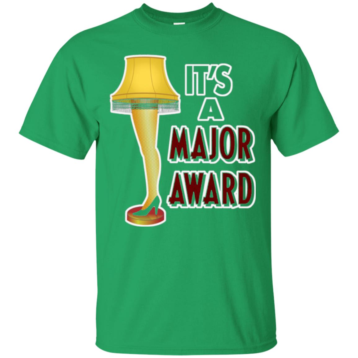 Christmas T-shirt It_s A Major Award Leg Lamp Irish Green