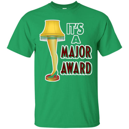 Christmas T-shirt It_s A Major Award Leg Lamp Irish Green