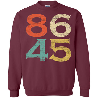 Classic Vintage Style 86 45 Anti Trump T-shirt Maroon