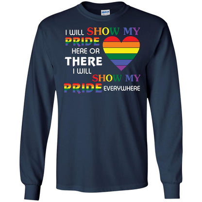 I Will Show My Pride Everywhere Lgbt Shirt Navy