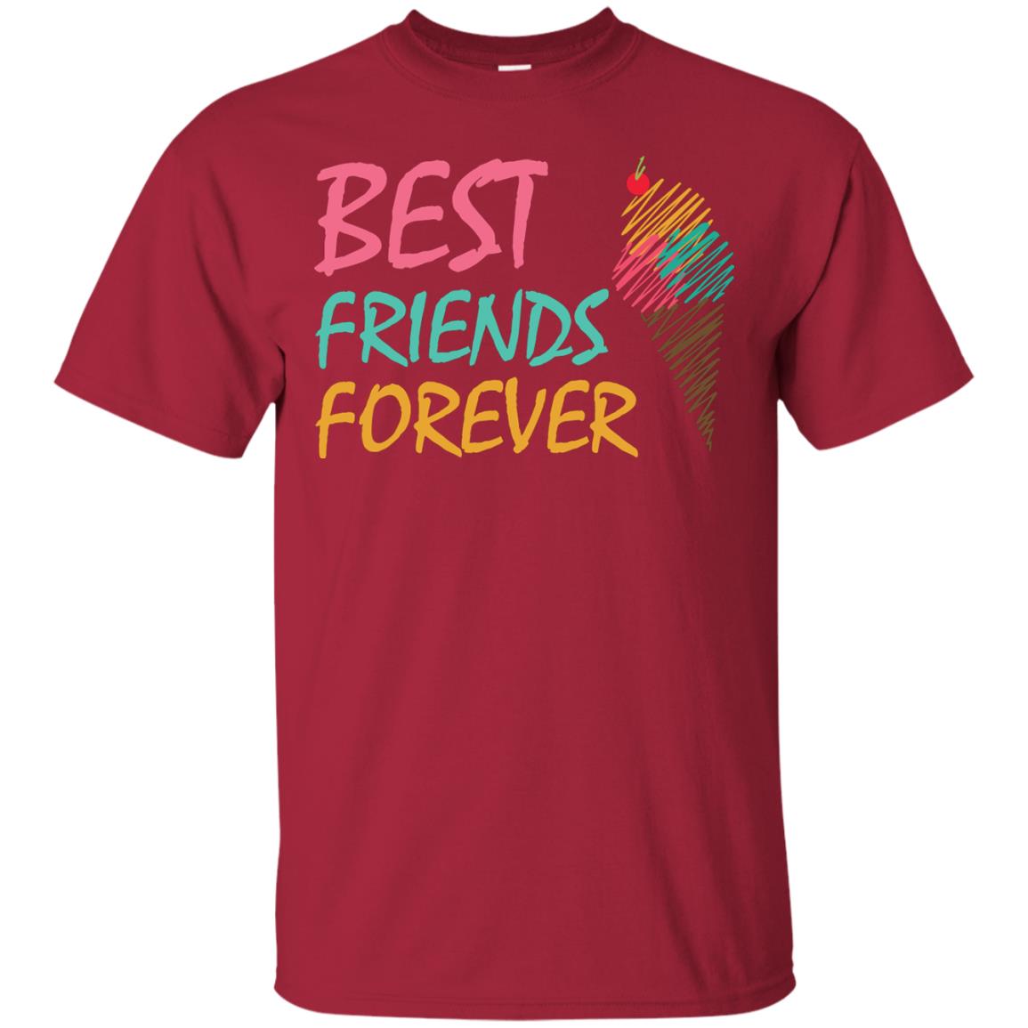 Best Friends Forever Ice Cream Lover T-shirt Cardinal