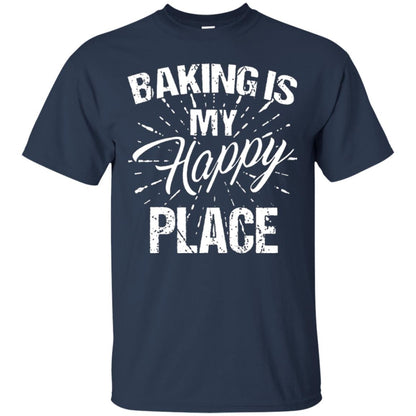 Baking Is My Happy Place Baker Shirt Navy
