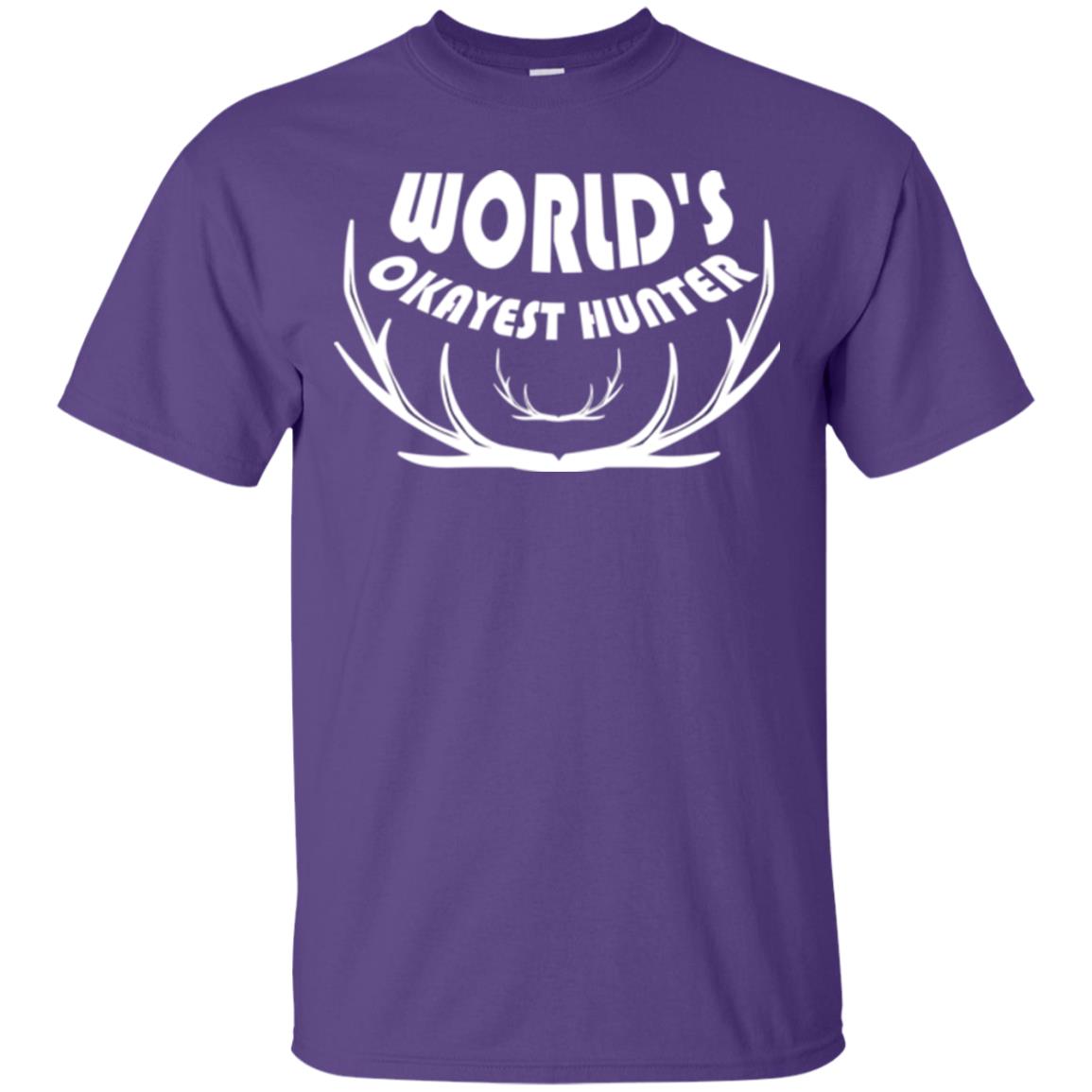 Hunting Lovers T-shirt World's Okayest Hunter Purple