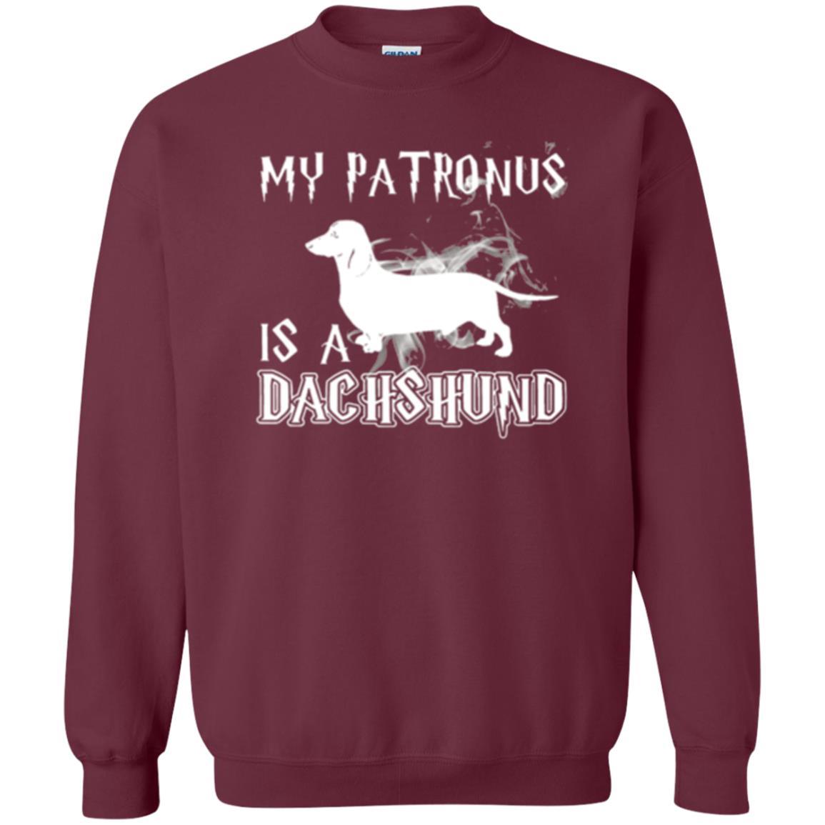 Dachshund Lover T-shirt My Patronus Is A Dachshund Maroon