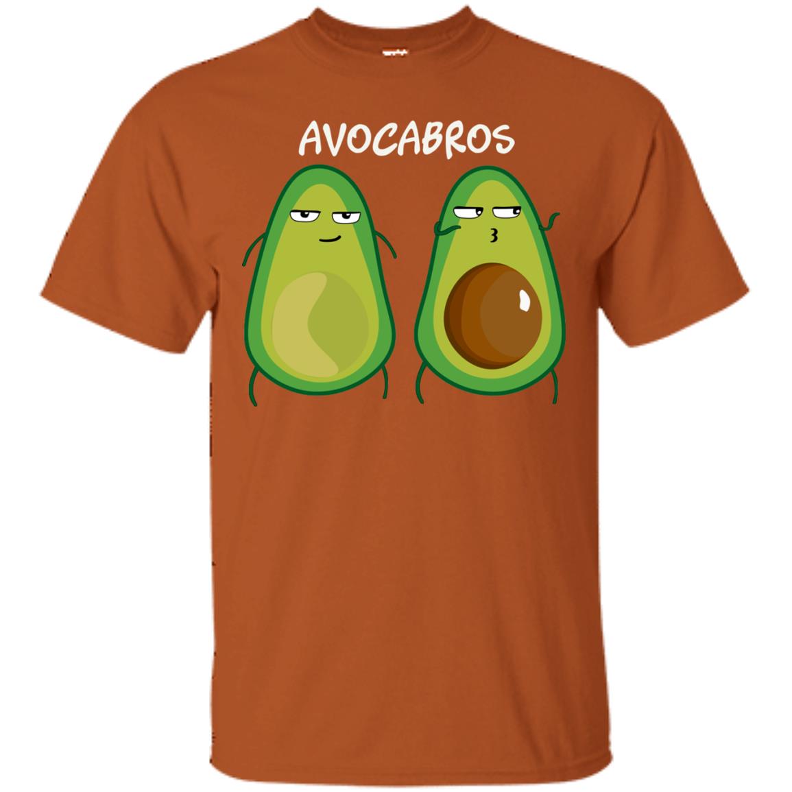 Funny Avocado T-shirt For Bros And Vegans Texas Orange