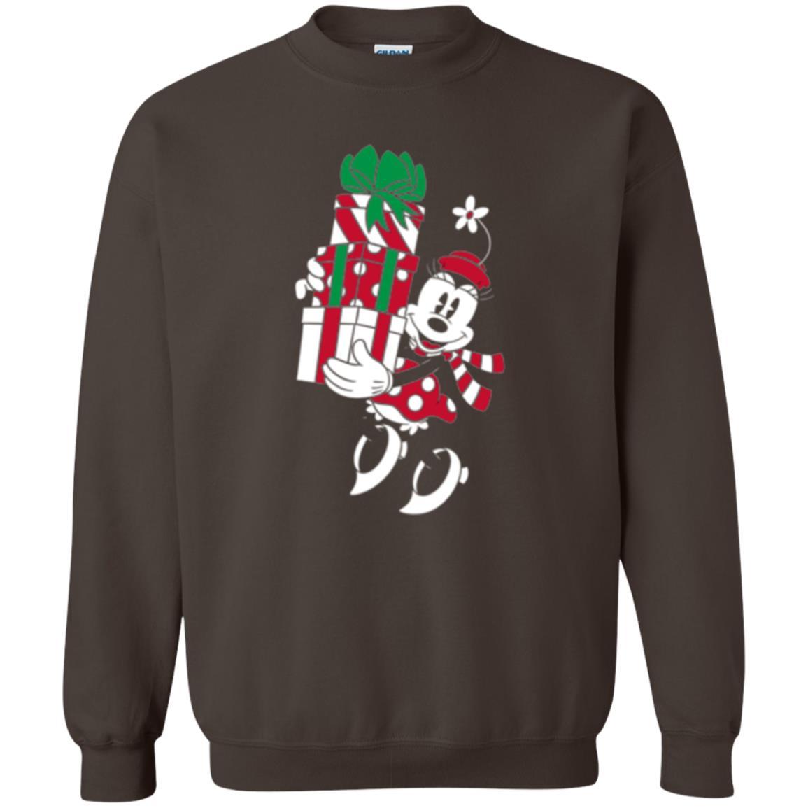 Christmas T-shirt Disney Minnie Mouse Christmas Gifts Dark Chocolate
