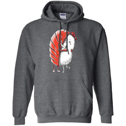 Sushi Lover T-shirt Salmon Sashimi Sushi Hug Love Dark Heather