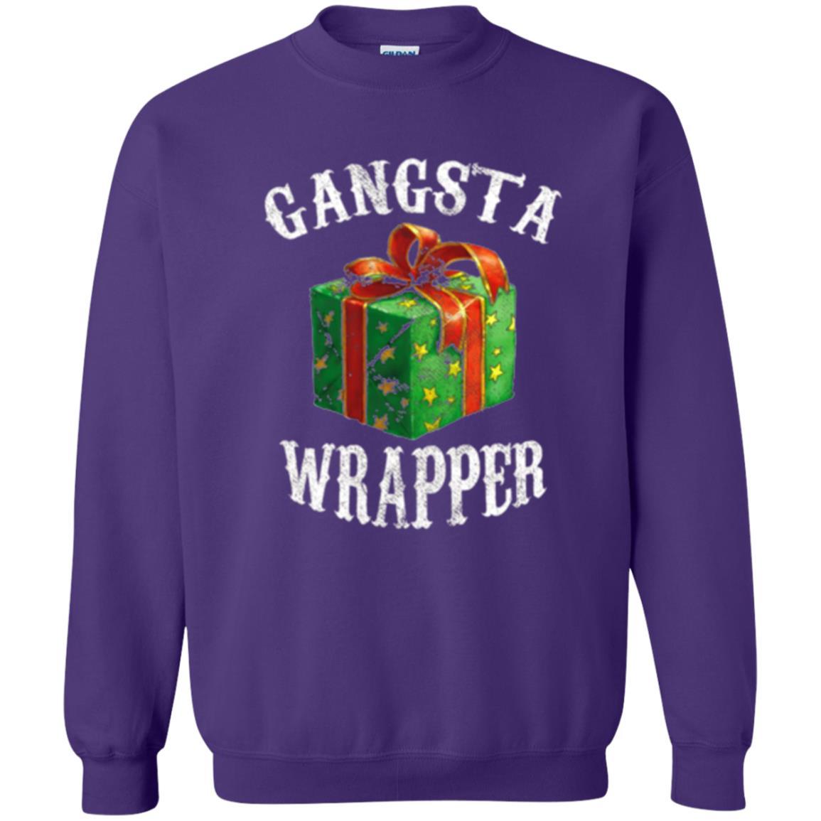 Christmas T-shirt Gangsta Wrapper Novelty Purple