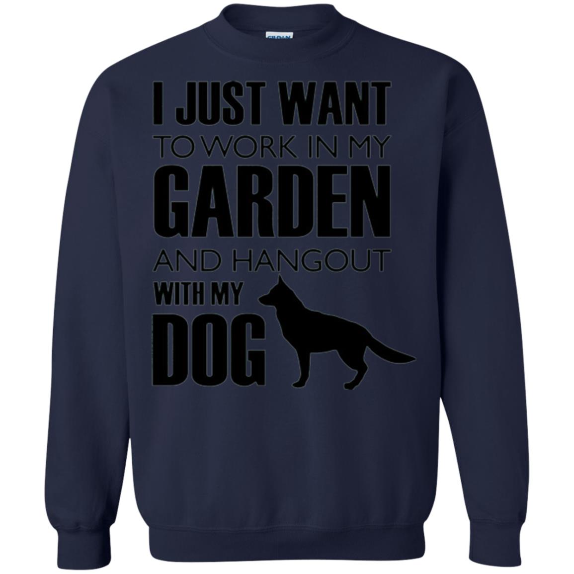Dog Lovers T-shirt I Just Work In My Garden And Hangout With My Dog Navy