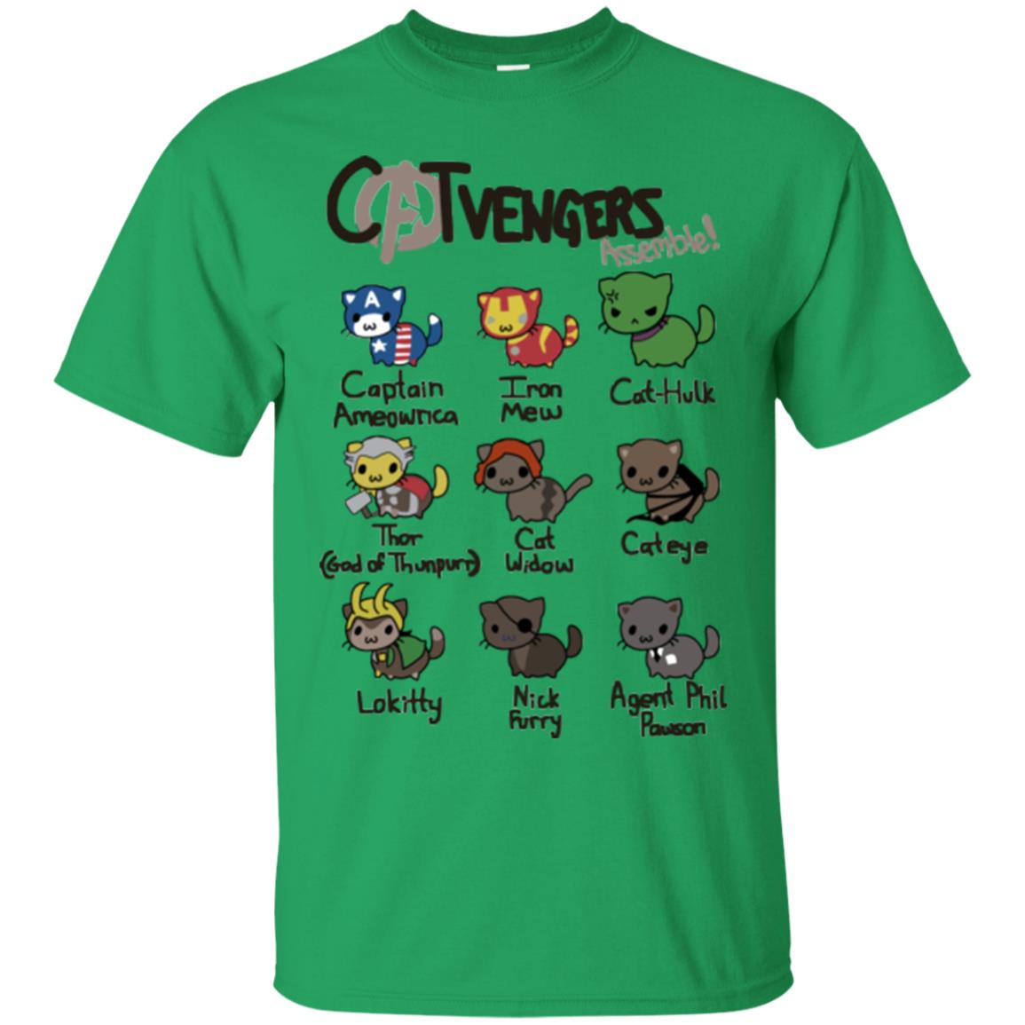Catvengers Cat Lover Shirt Irish Green