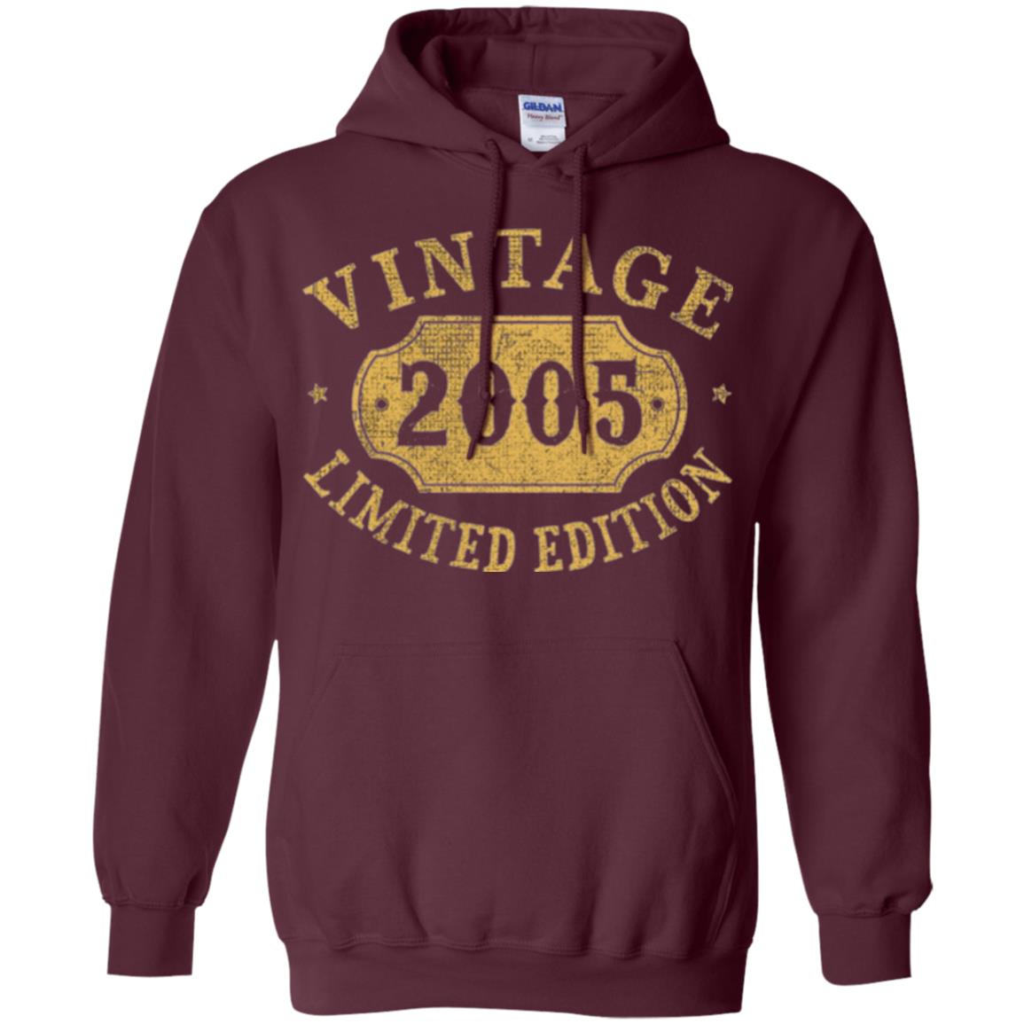 Brithday T-shirt Vintage 2005 Limited Edition Maroon