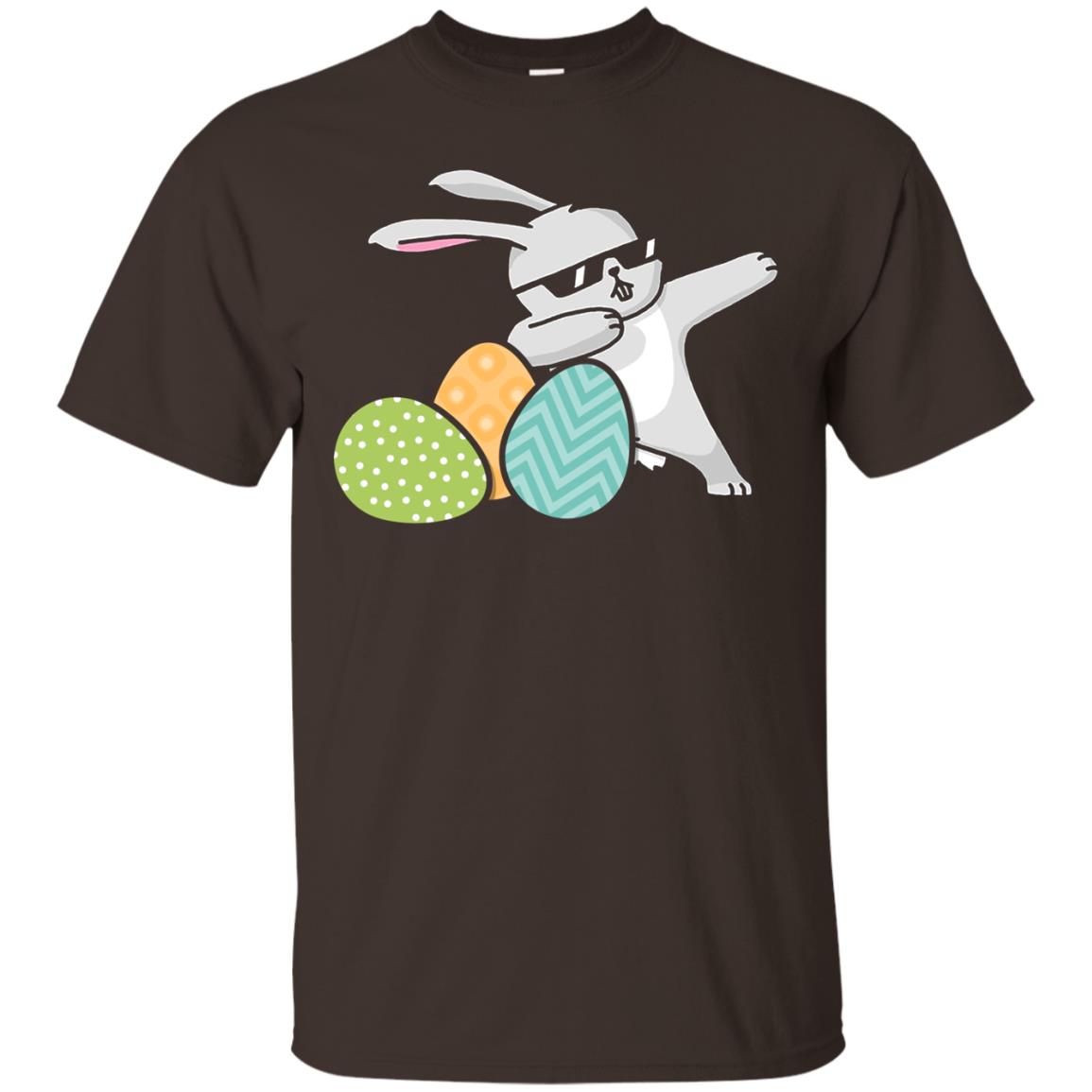 Easter Bunny Dabbing Gift Shirt For Dabbing Lover Dark Chocolate