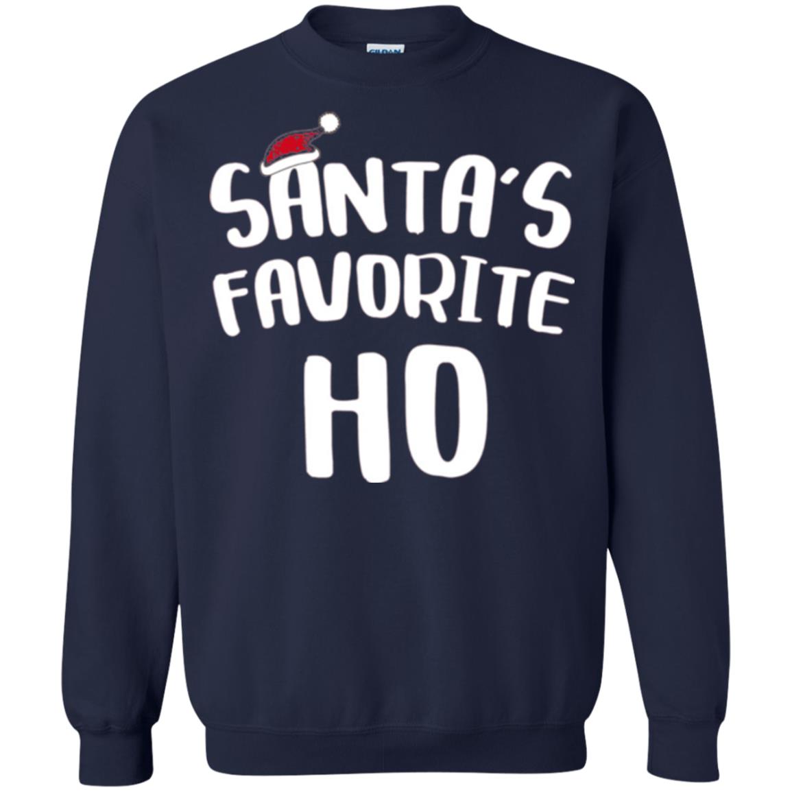 Christmas T-shirt Santa_s Favorite Ho Navy