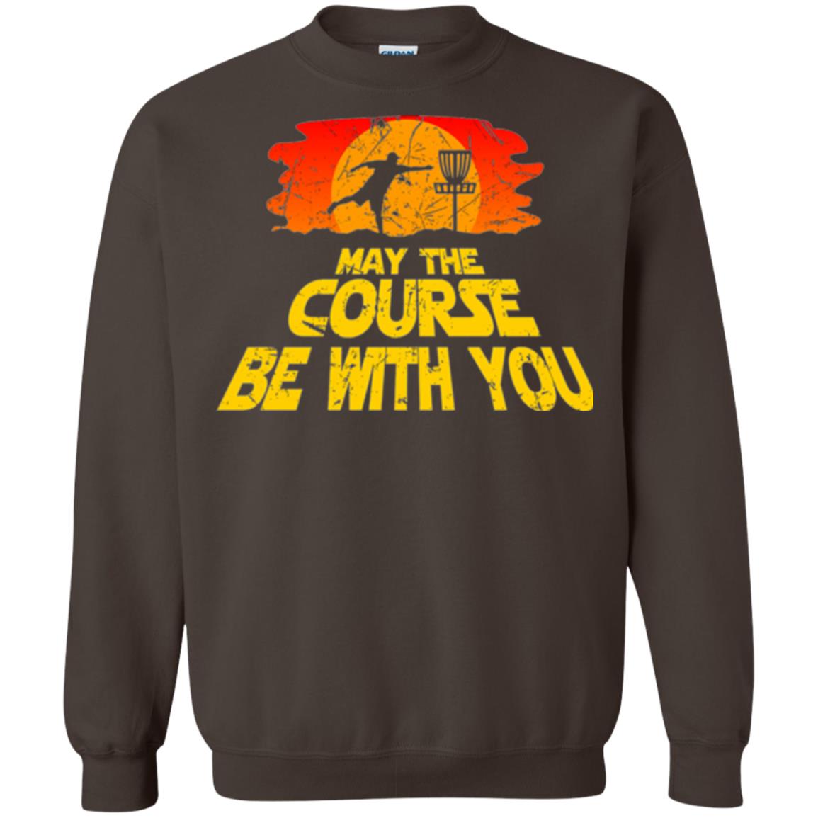Disc Golf T-shirt May The Course Be With You Dark Chocolate
