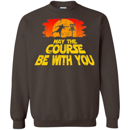 Disc Golf T-shirt May The Course Be With You Dark Chocolate