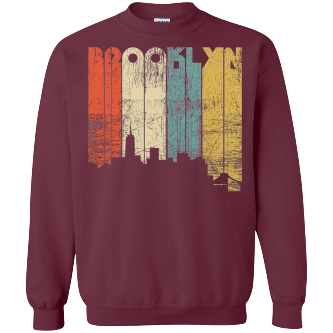 Brooklyn City New York State Vintage T-shirt Maroon