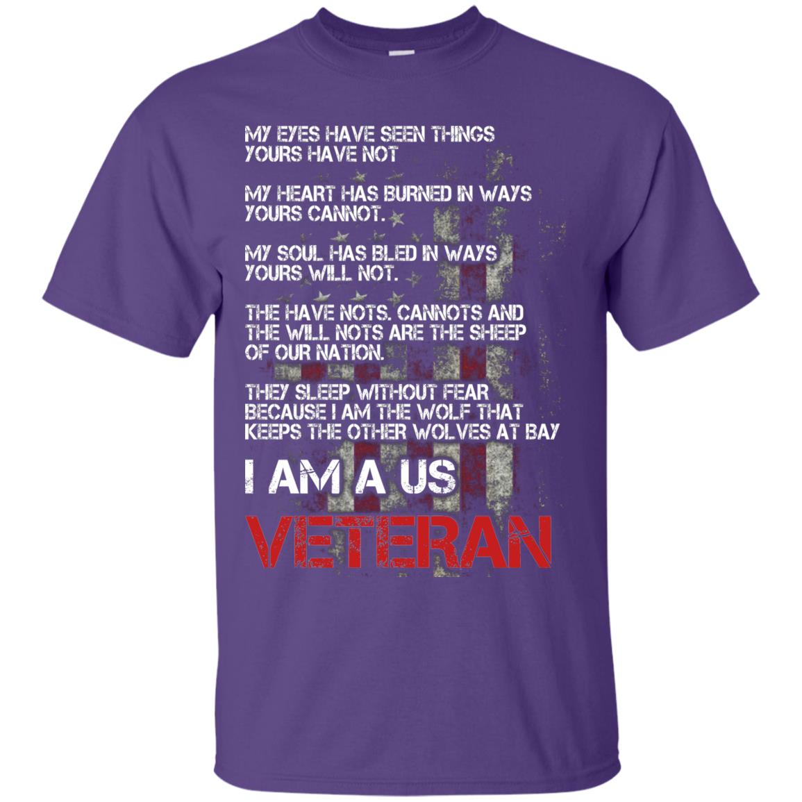 I Am A Us Veteran My Eyes My Heart My Soul Purple