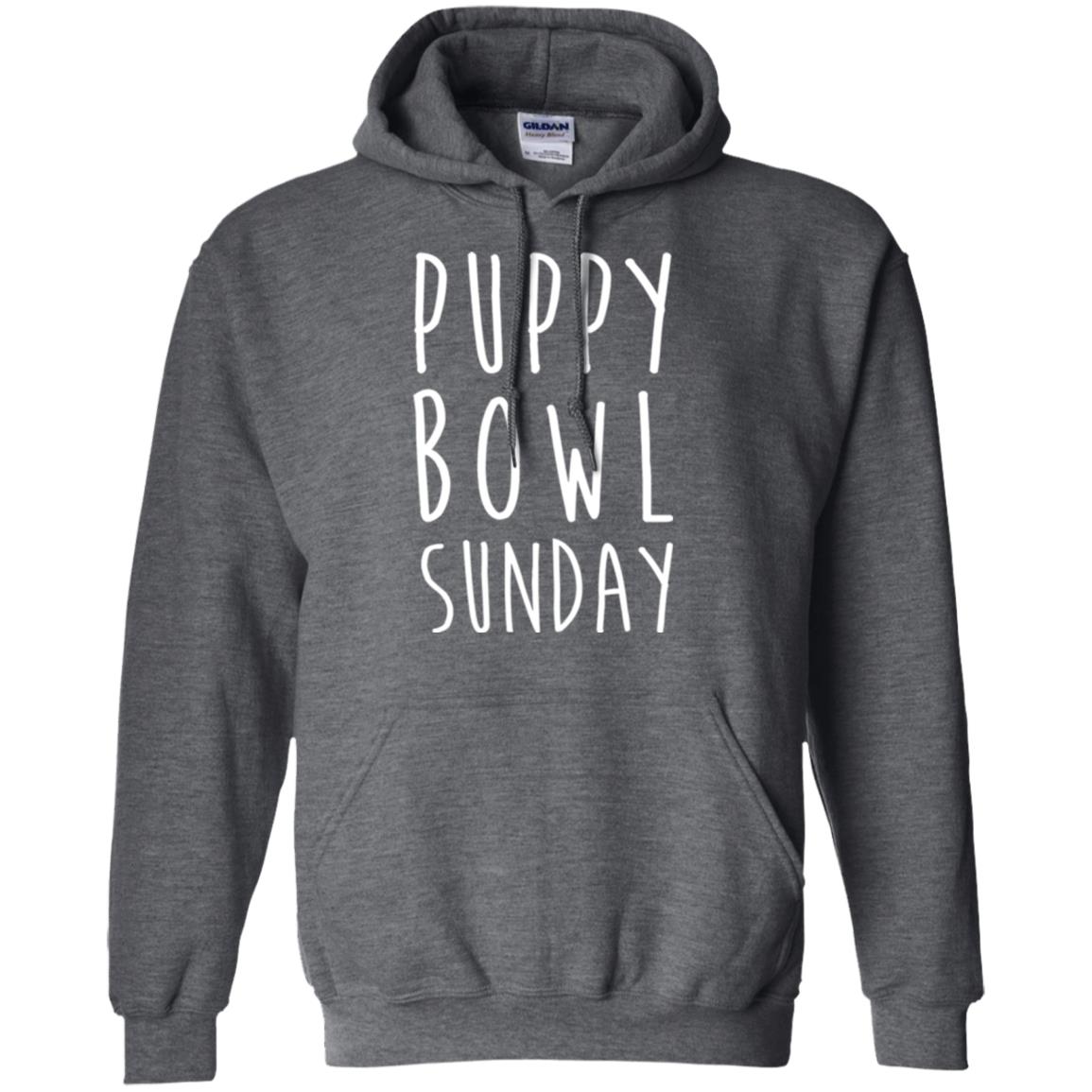 Football Dog Lover T-shirt Puppy Bowl Sunday T-shirt Dark Heather