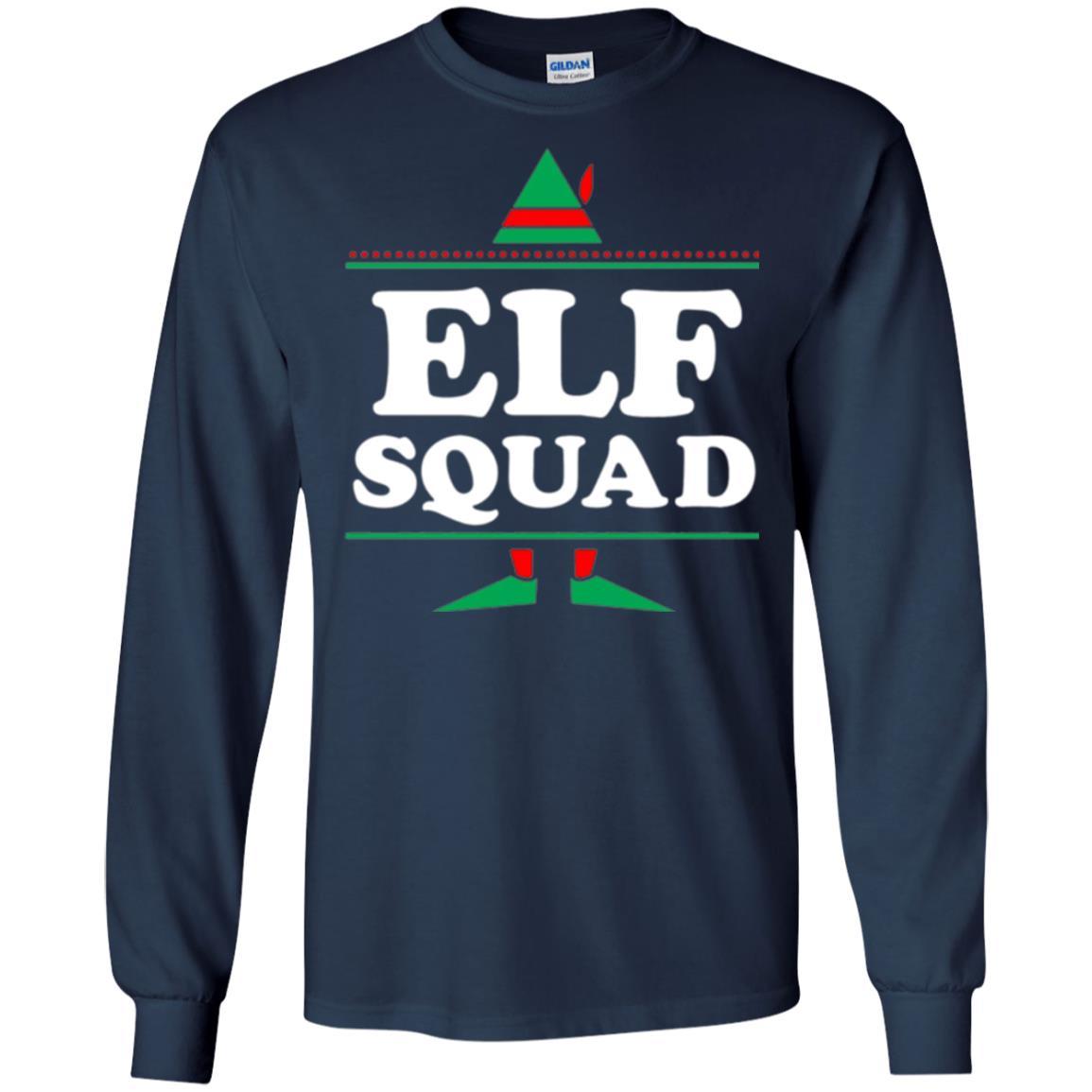 Christmas T-shirt Elf Squad Holiday Family Group Matching Navy