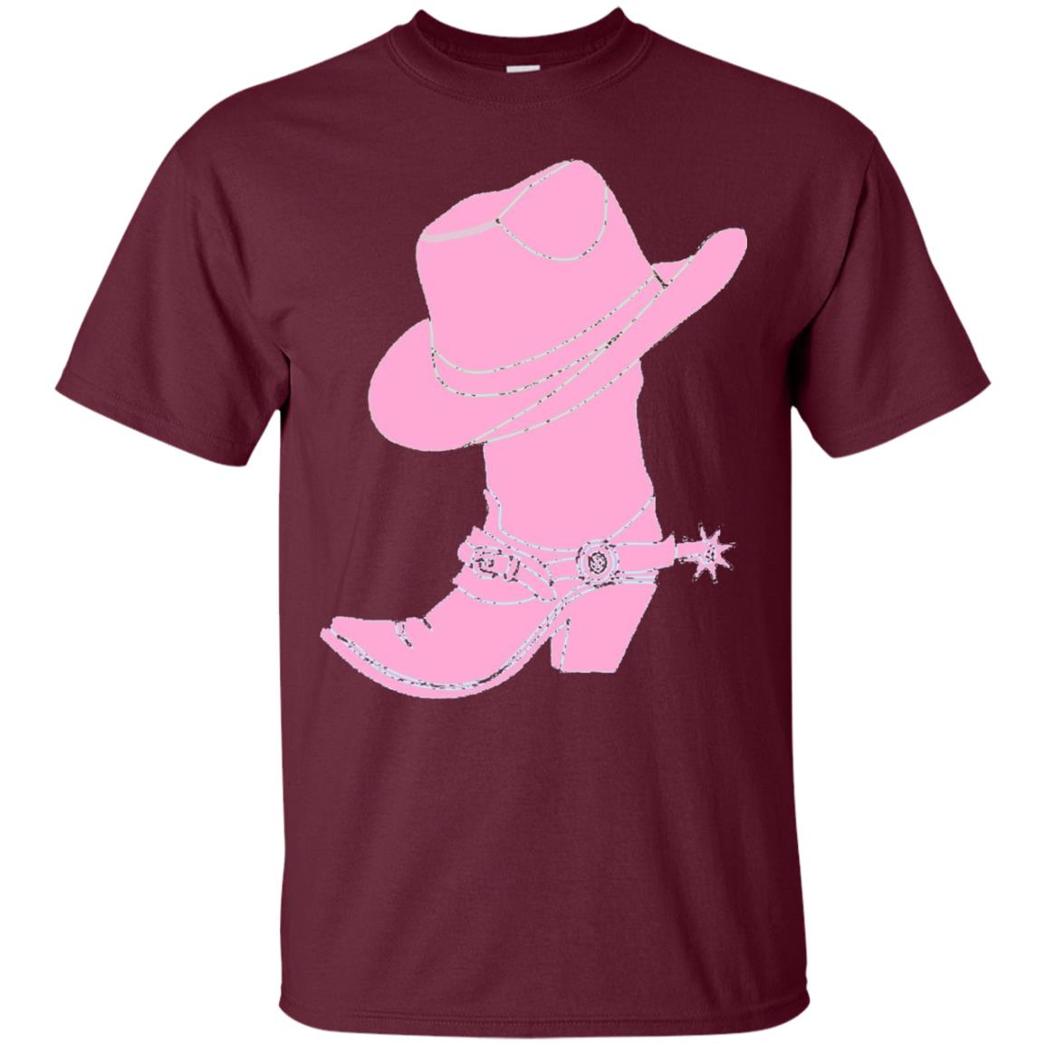 Cowgirl Boots Western Wear T-shirt Maroon